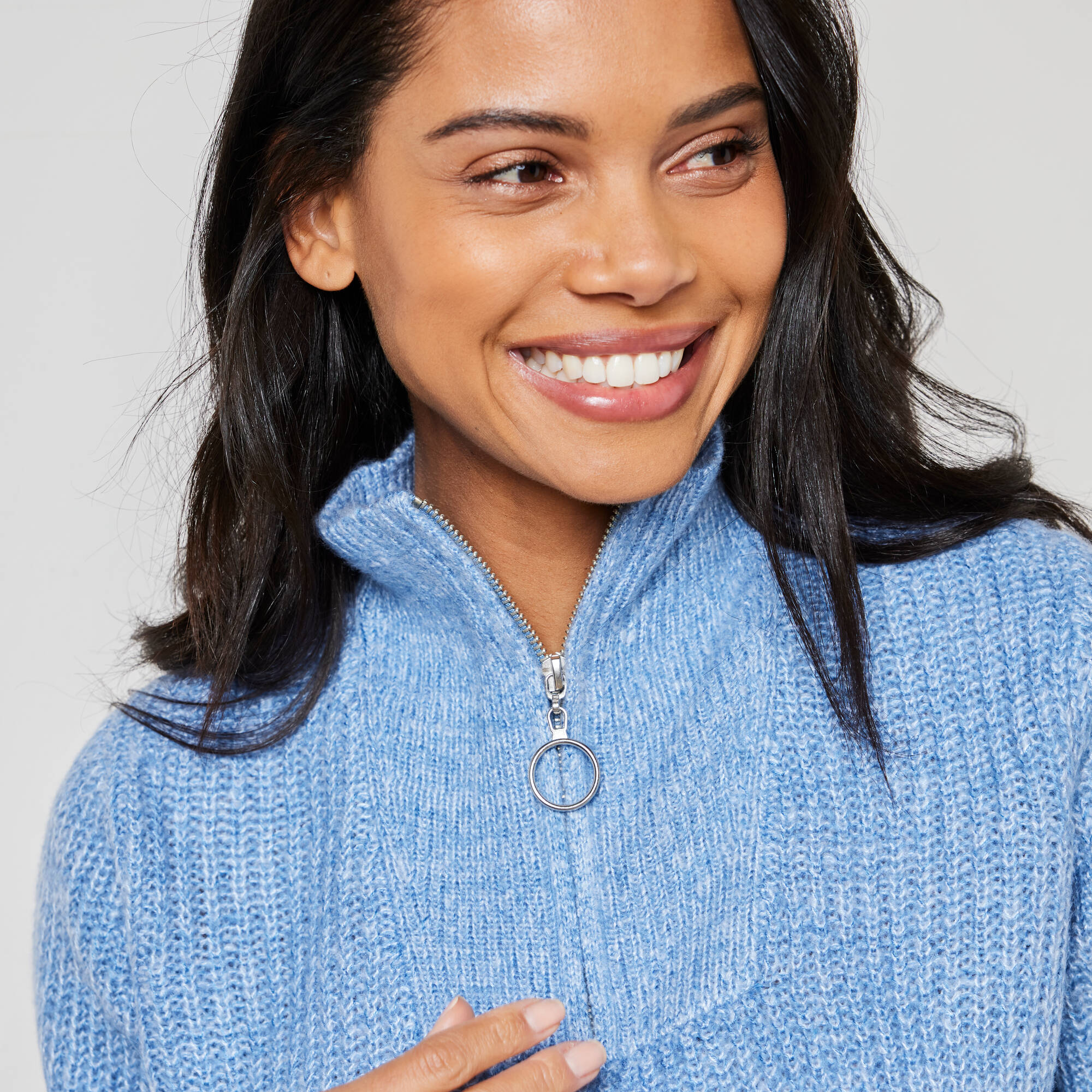 Pull col zipp maille anglaise - Blancheporte 33$
