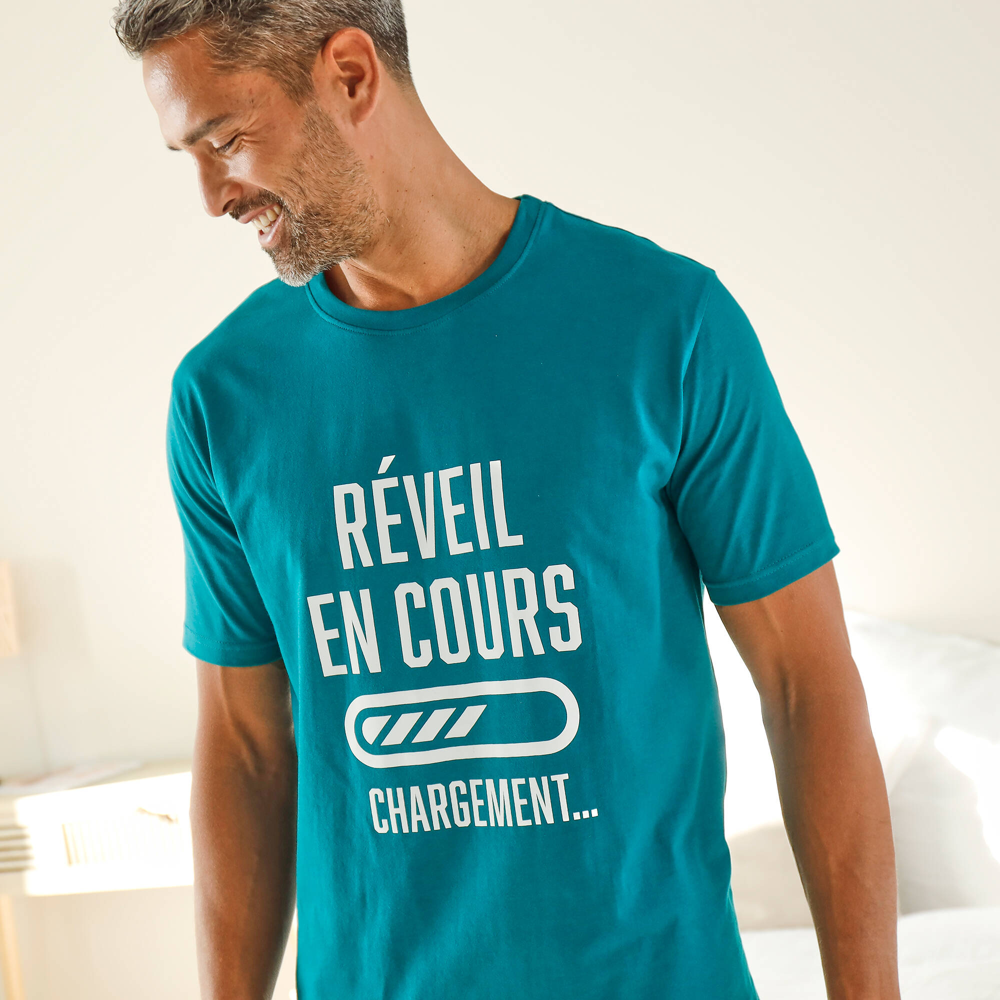 Pyjama short col rond message - Blancheporte 25$