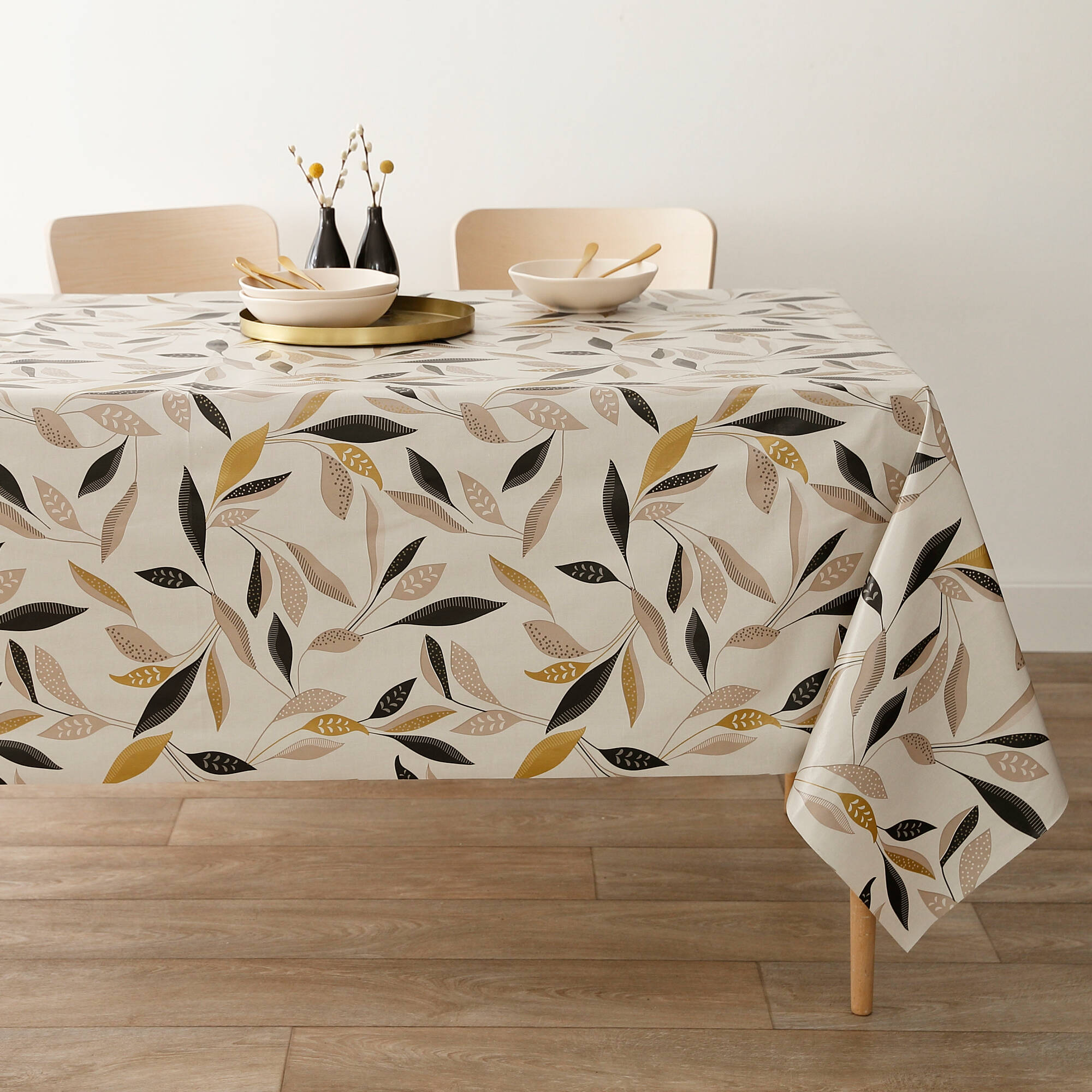 Nappe toile cirée imprimé végétal - Blancheporte