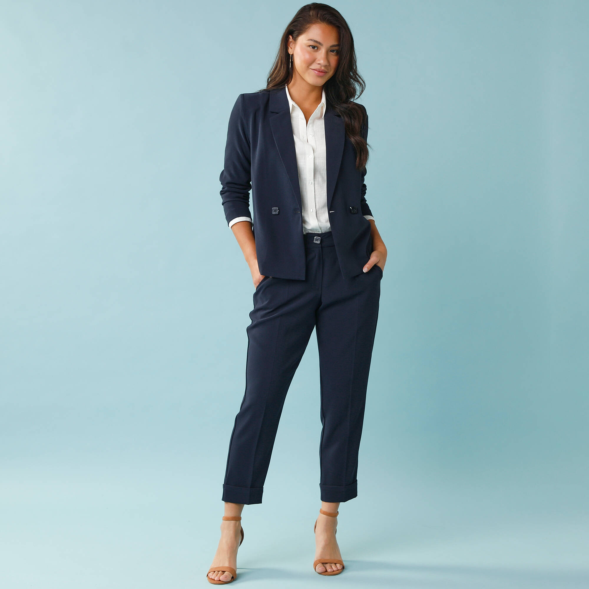 Blouson avec motif piqué pour femmes en Beige
