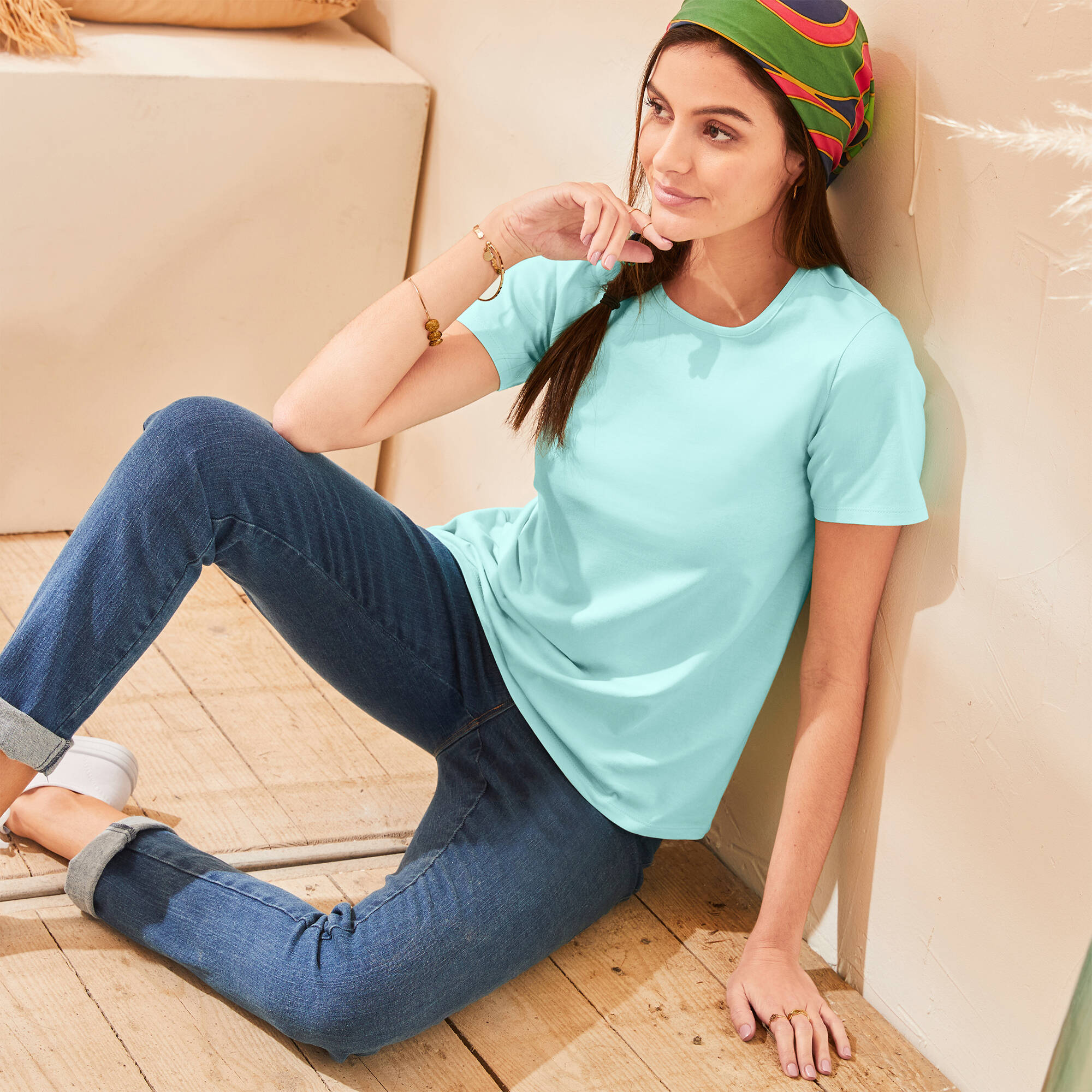 T-shirt manches courtes uni - Blancheporte 11$
