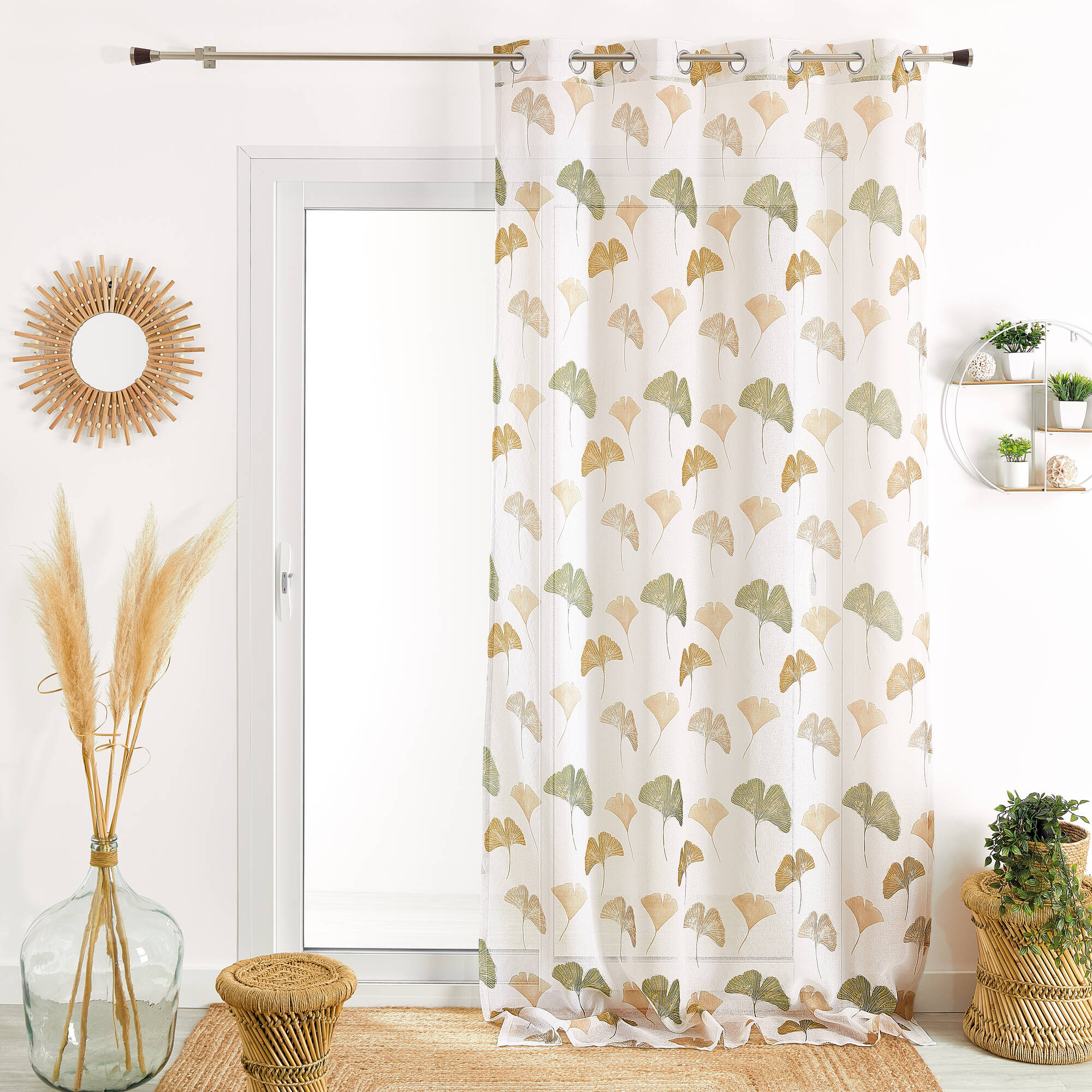 Voilage Imprimé Ginkgo - Blancheporte