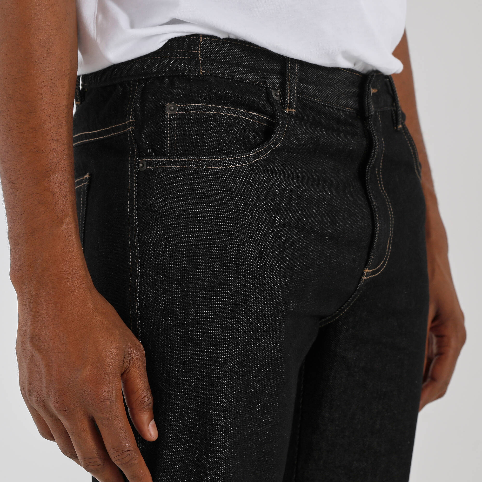 Jean droit ceinture lastique cts - L28 - Blancheporte 40$