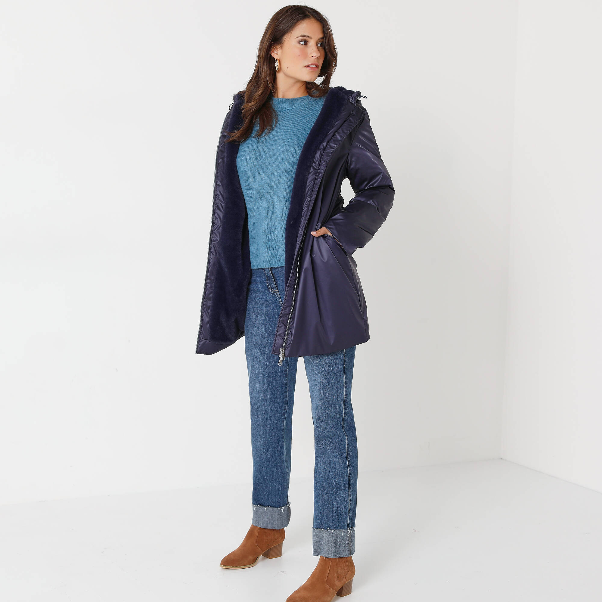 Parka impermable fourre mi-longue - Blancheporte 90$