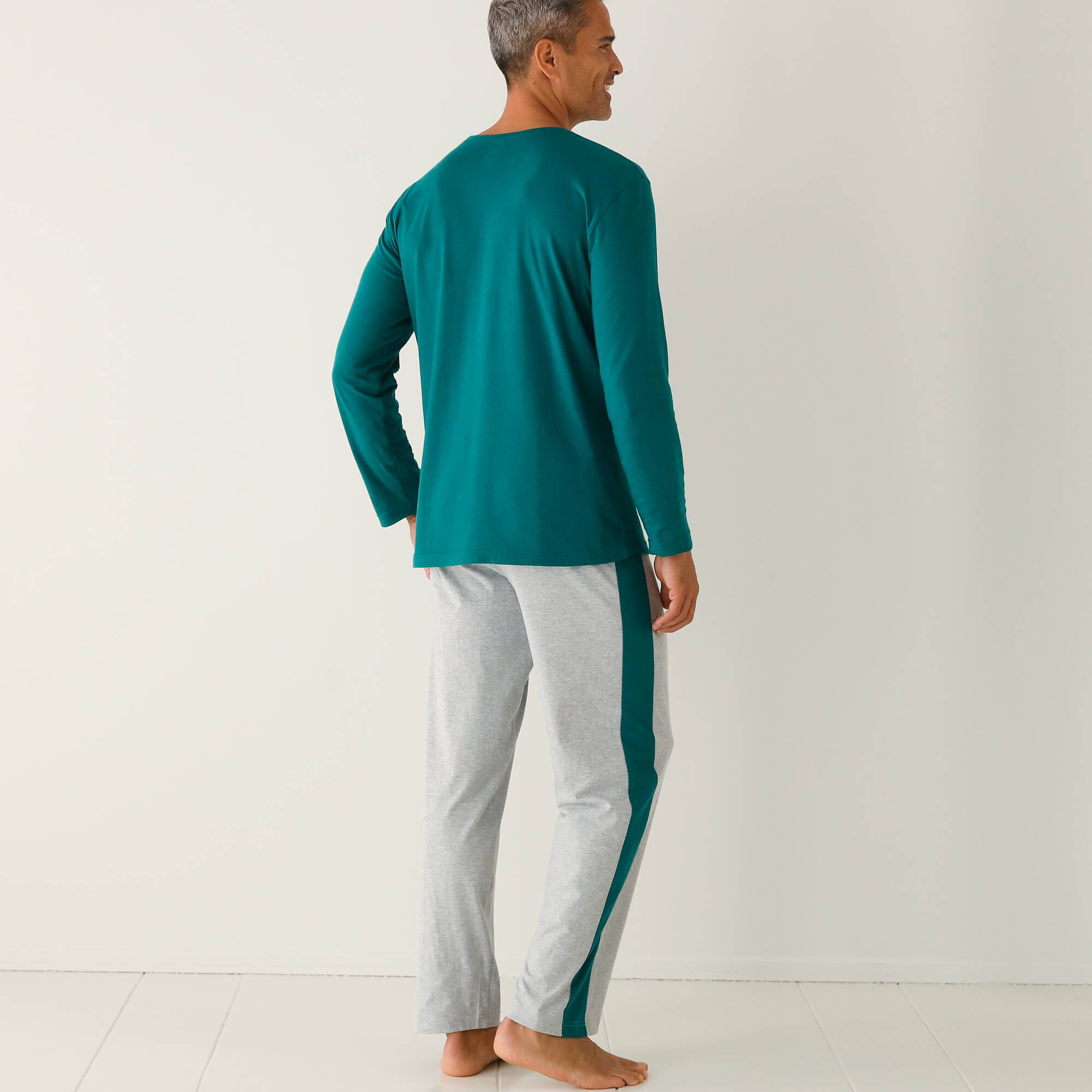 Pyjama coton rayures places col rond - Blancheporte 30$