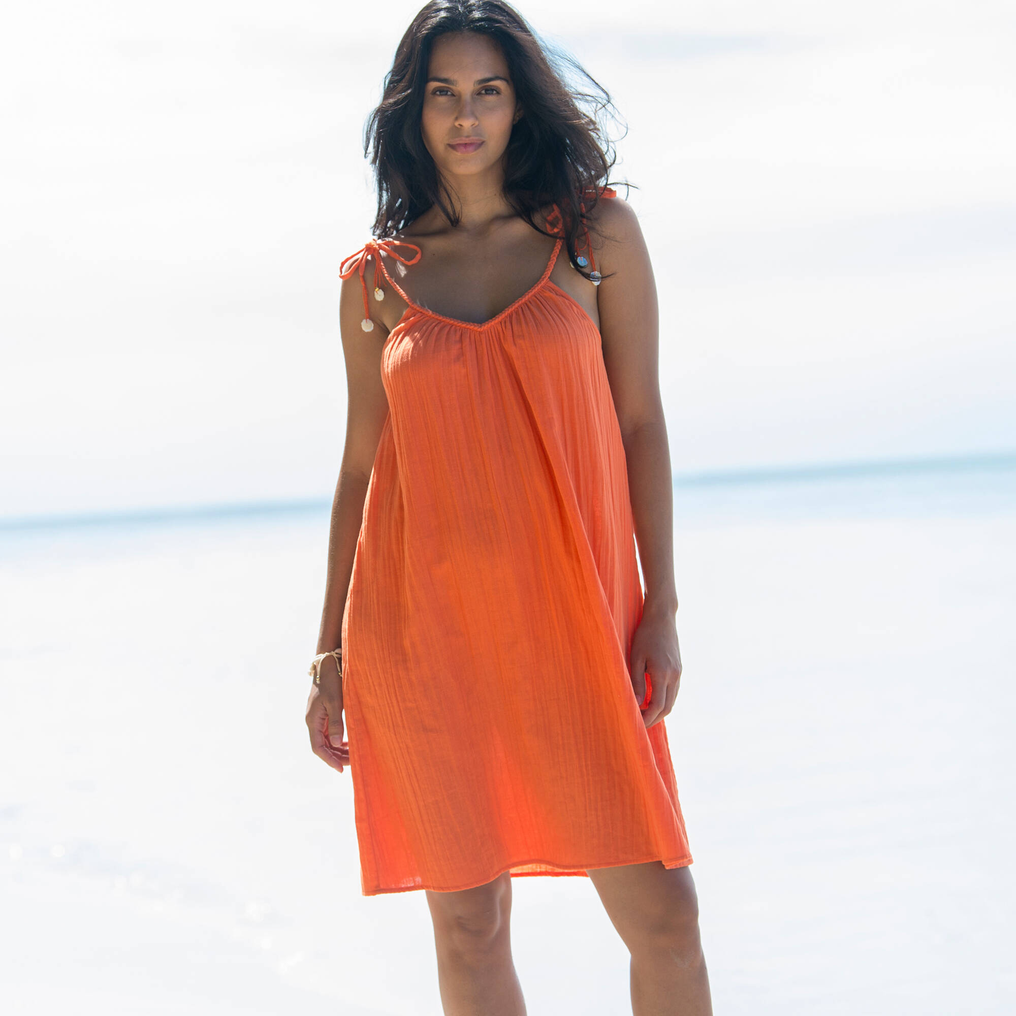 robe bretelle coton