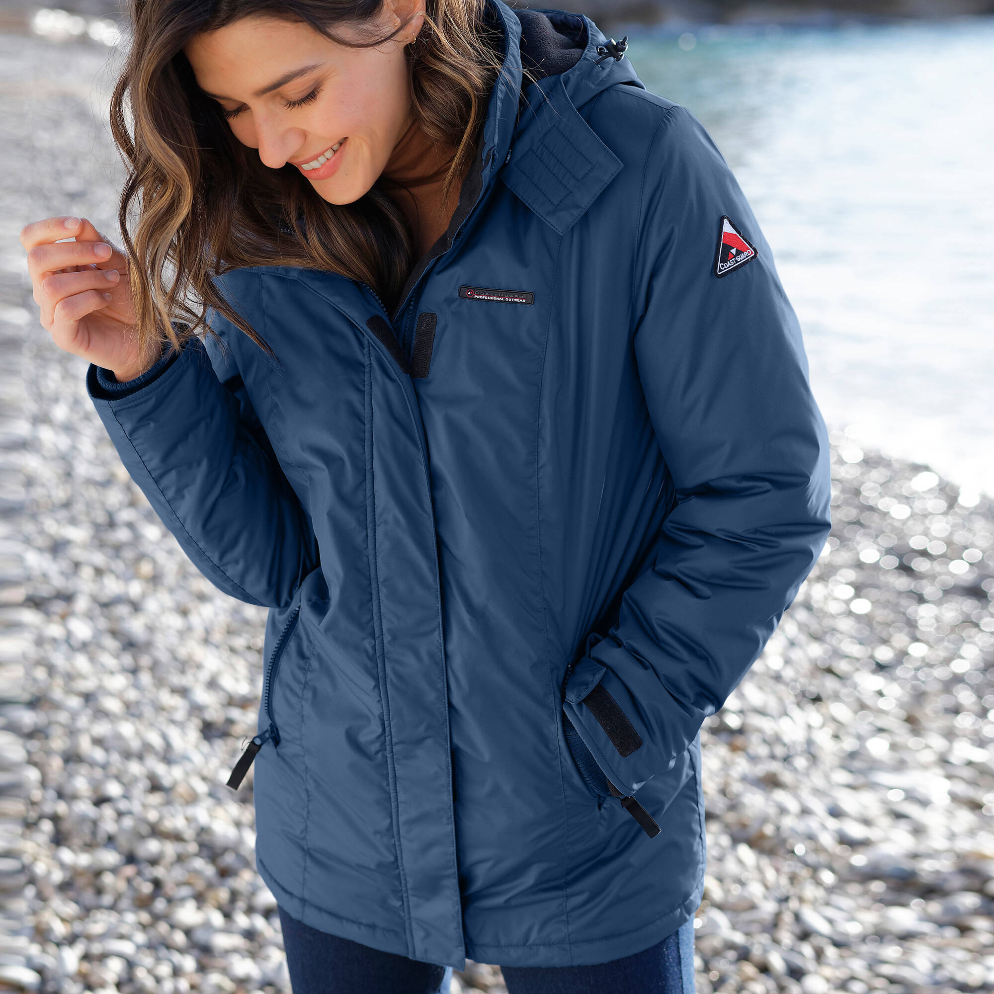 Parka impermeable doublee polaire unie