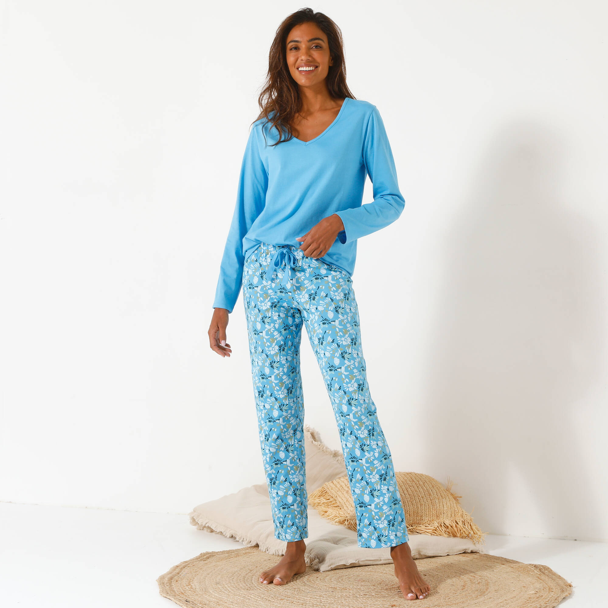 Pantalon de pyjama imprim fleuri - Blancheporte 20$