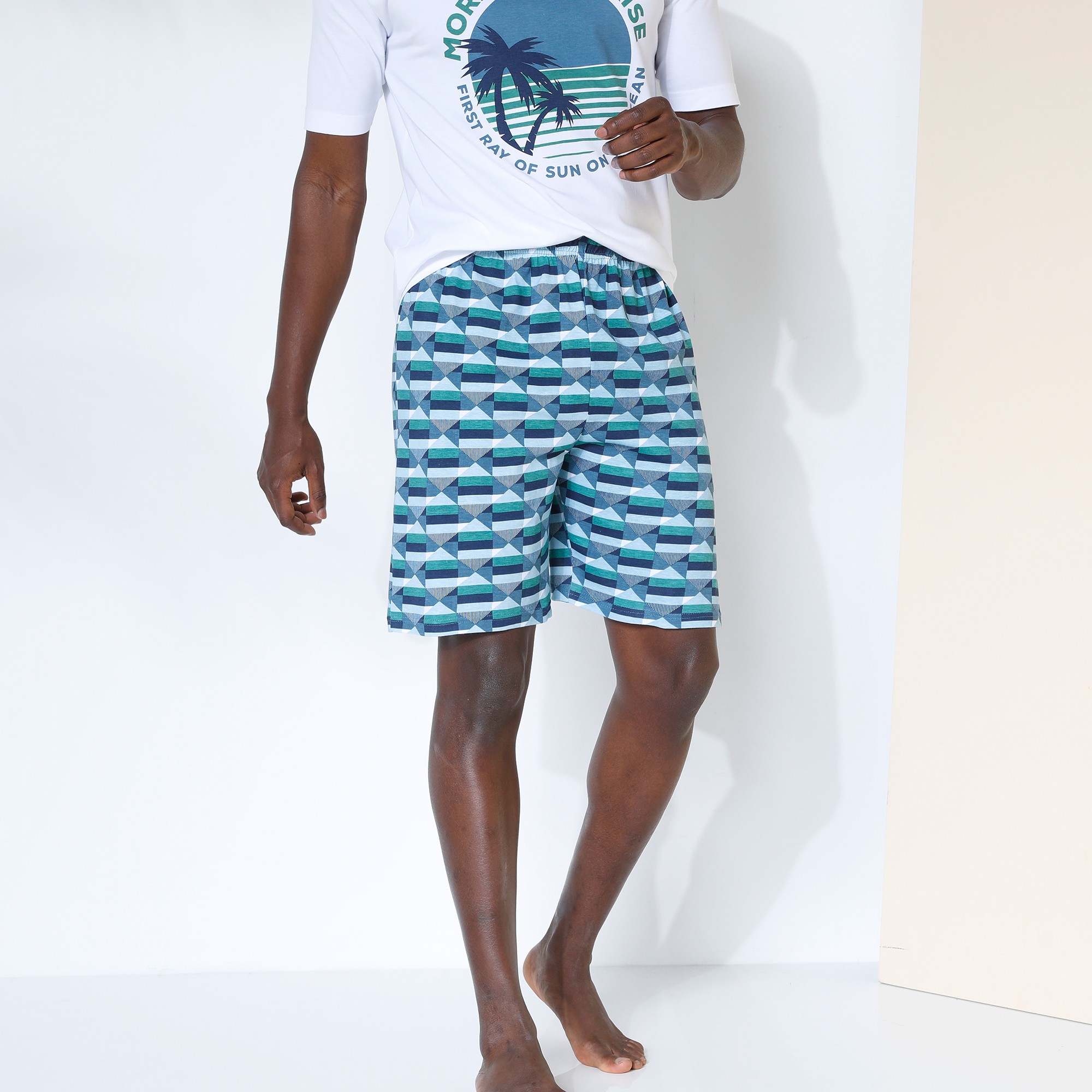 Short Pyjama Coton Imprimé - Blancheporte