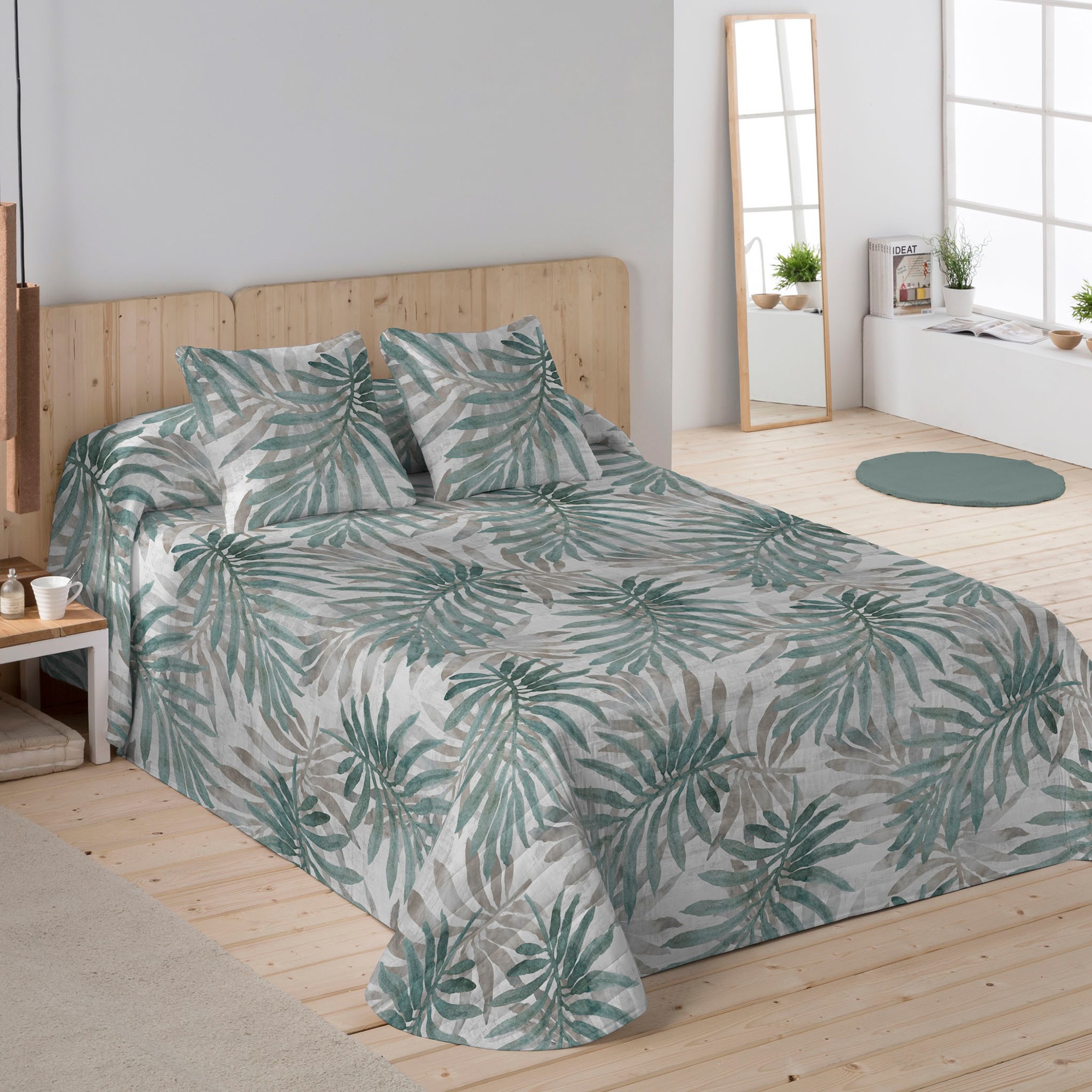 Couvre-lit Imprimé Feuillage Tropical - Blancheporte