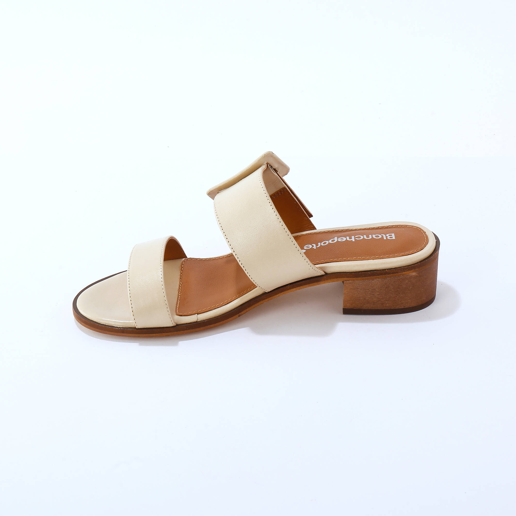 Mules en cuir talon - Blancheporte 80$
