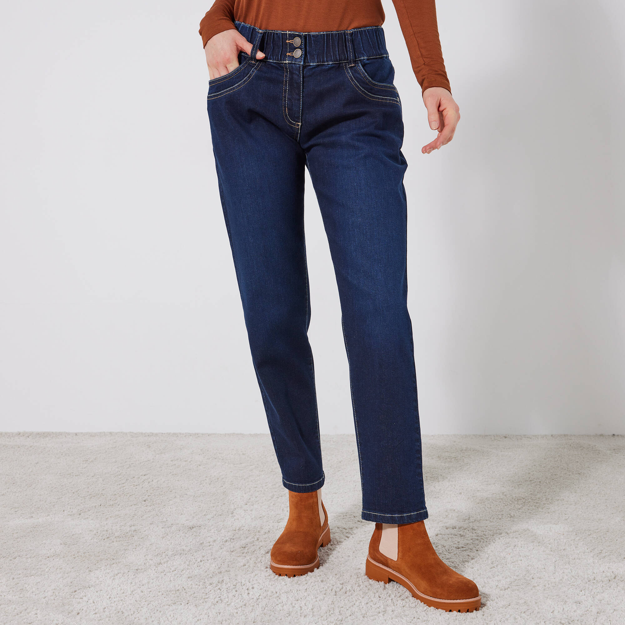 Jean mom taille lastique - Blancheporte 43 €