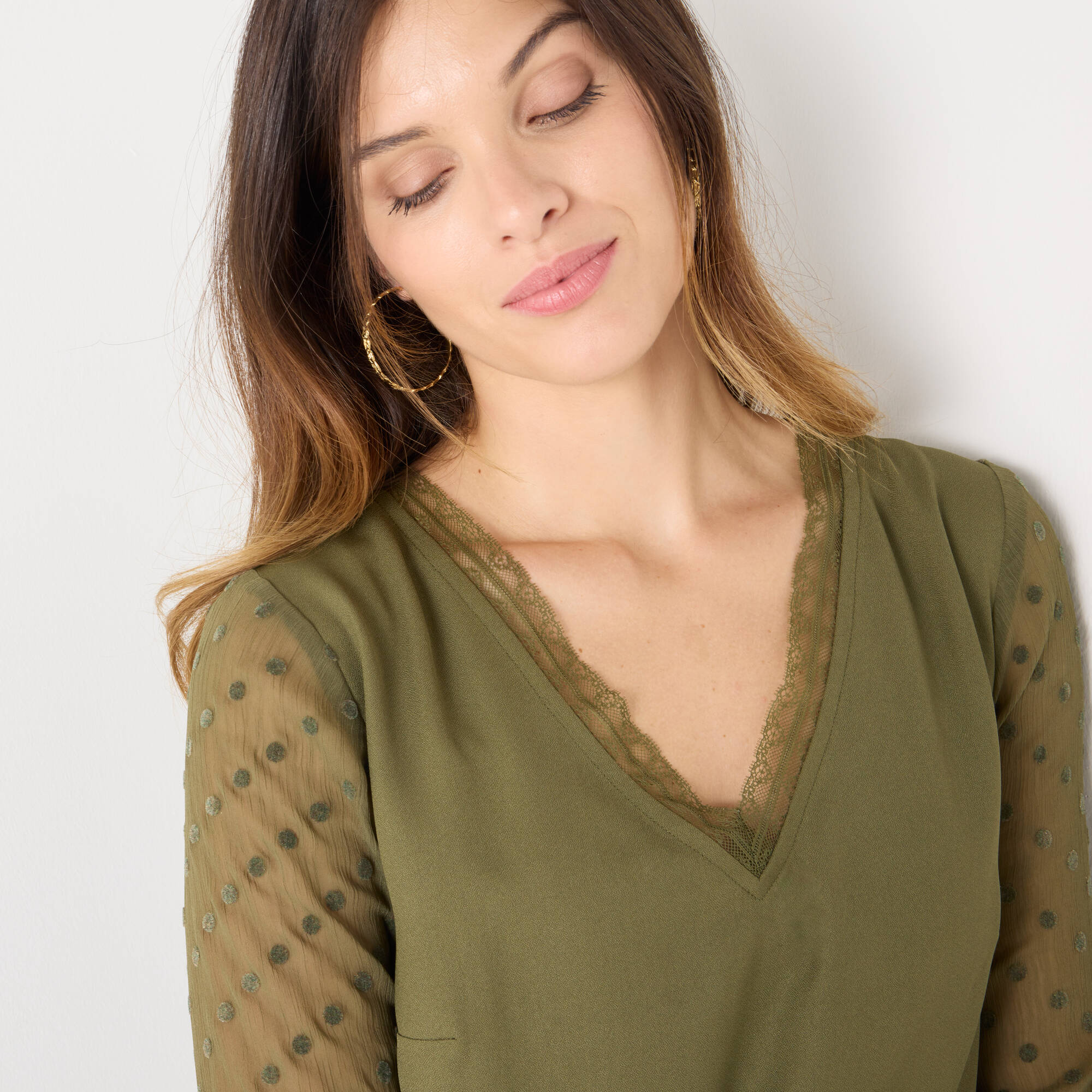Robe housse manches plumetis - Blancheporte 40$
