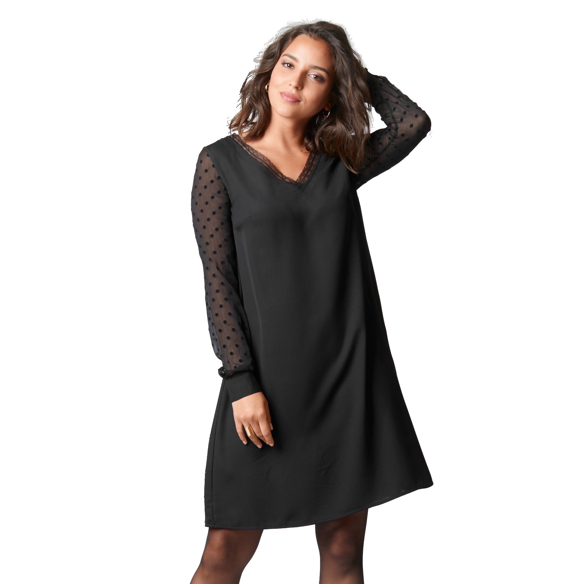 Robe manche plumetis cheap