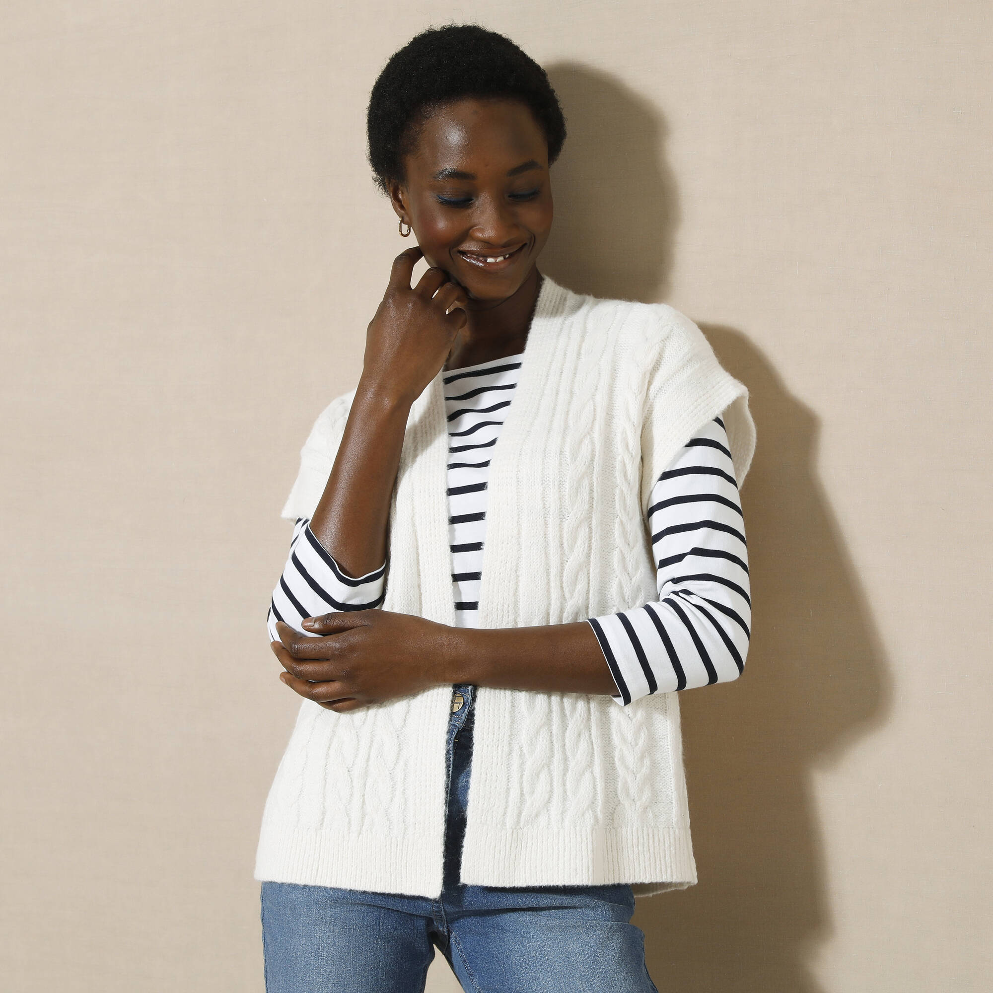 Gilet zippé femme blancheporte online