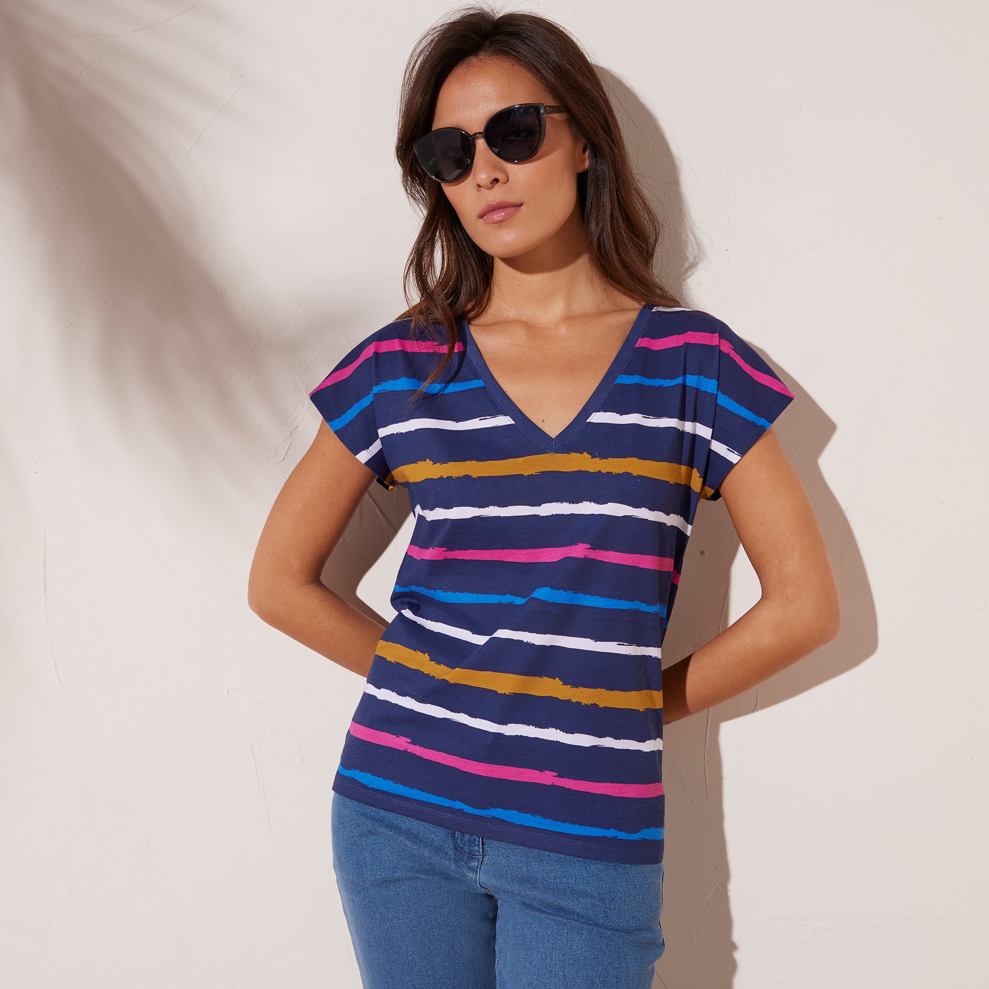 T-shirt Imprimé Rayé - Blancheporte