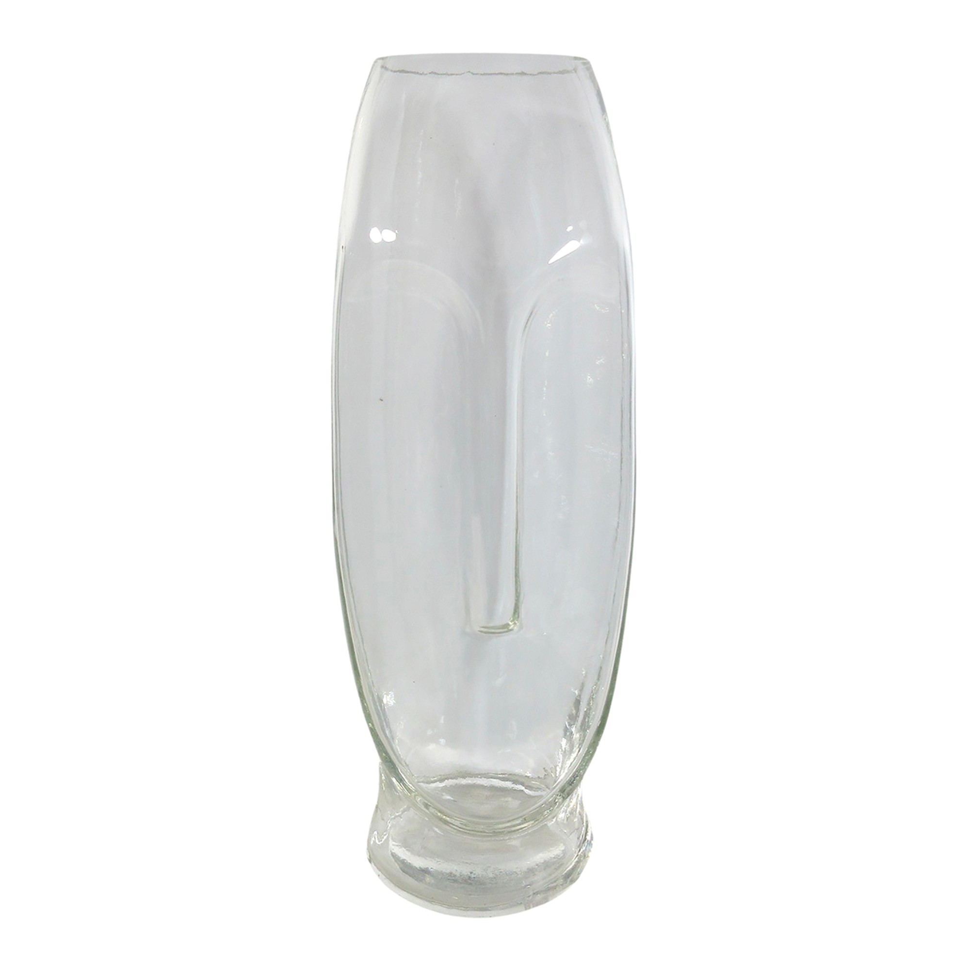 Vase En Verre, Forme Visage - Hauteur 24 Cm - Blancheporte