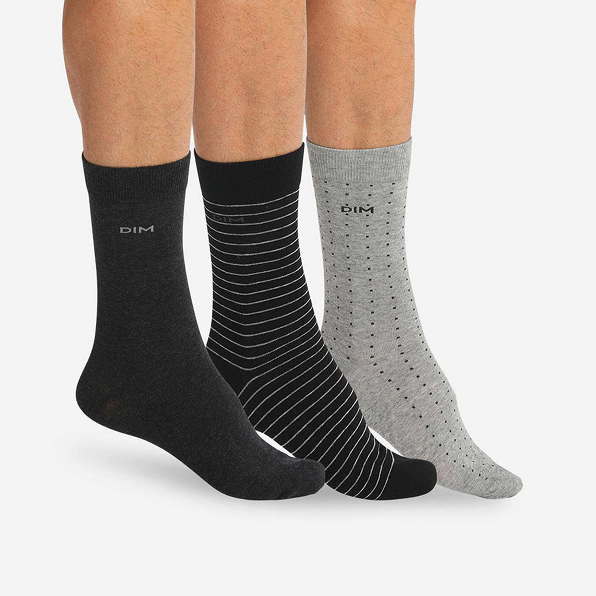 Mi-chaussettes ''Coton Style'' - lot de 3 paires - Blancheporte