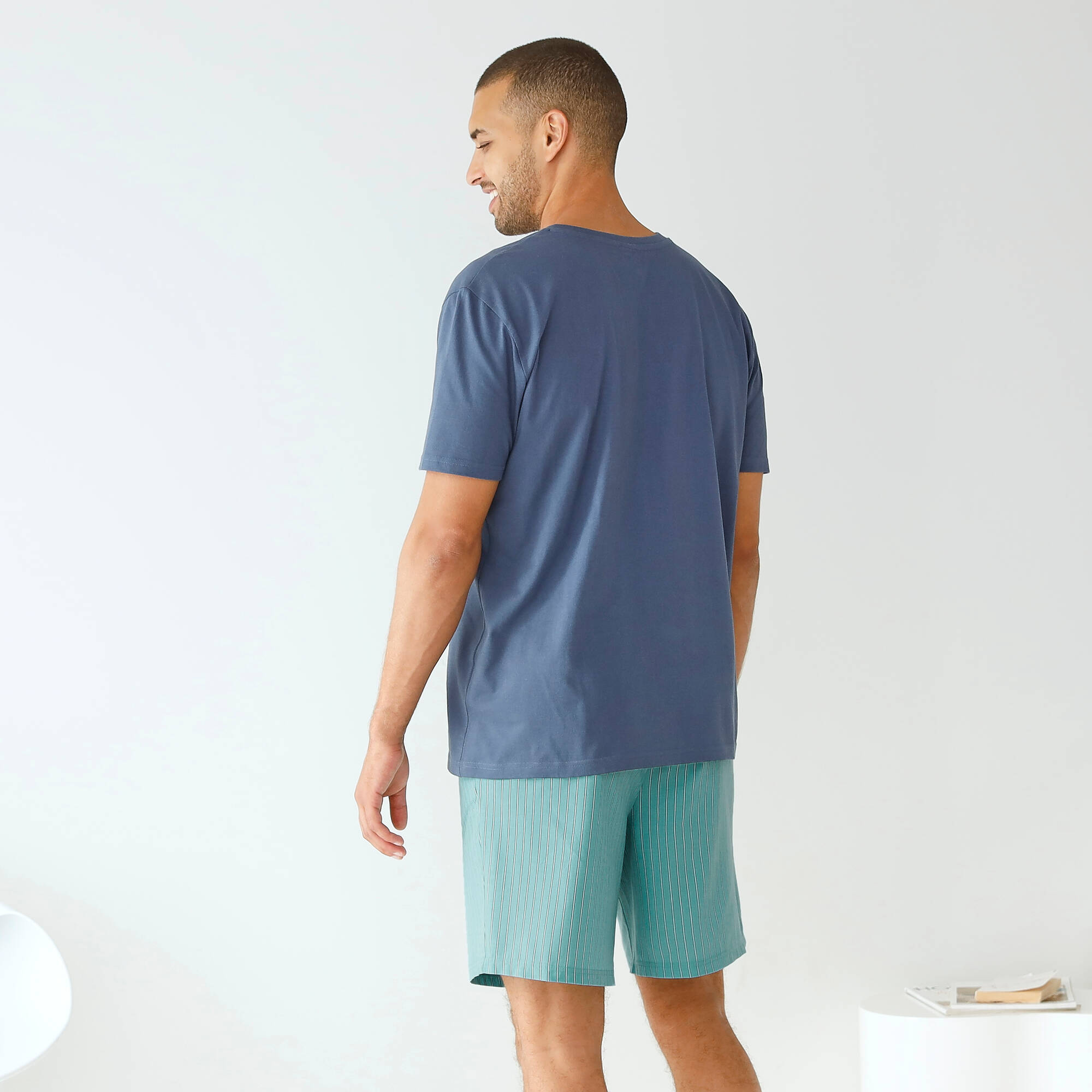 Pyjama short col tunisien bi-matire - Blancheporte 26$