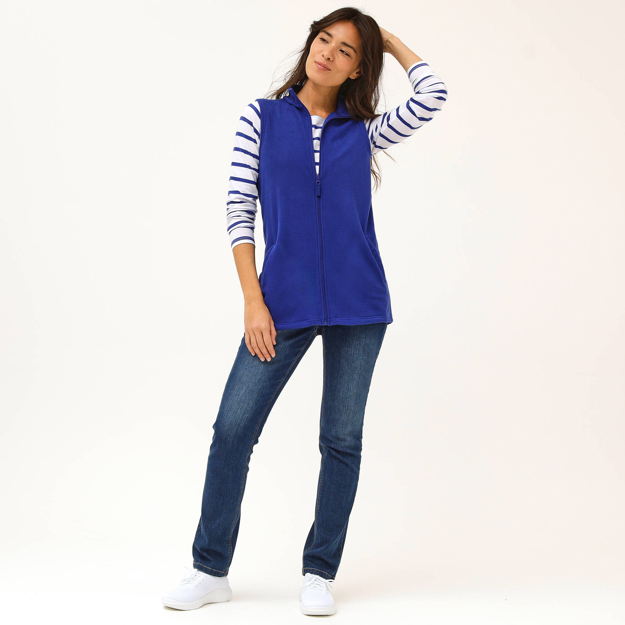 Veste zippe maille polaire sans manches - Blancheporte 16$