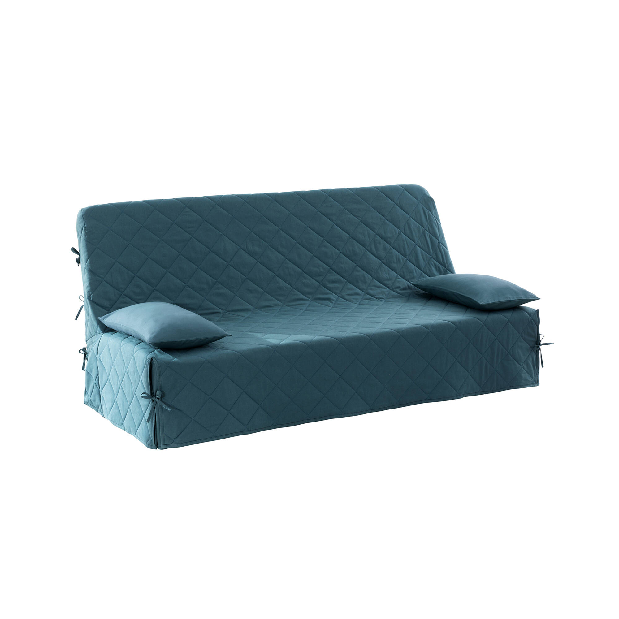 Housse clic-clac standard matelassée coton bachette uni - Blancheporte