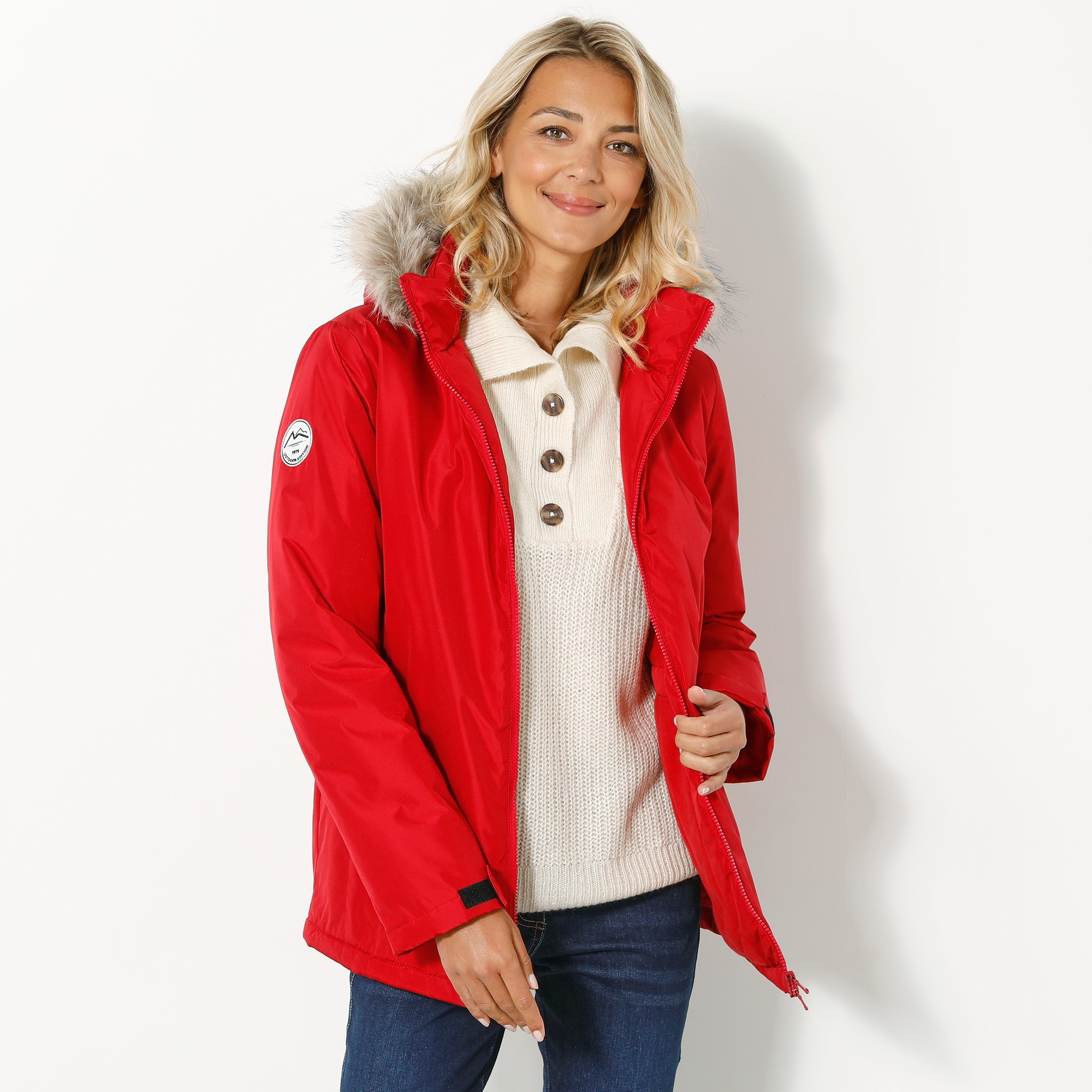Parka blanche porte clearance