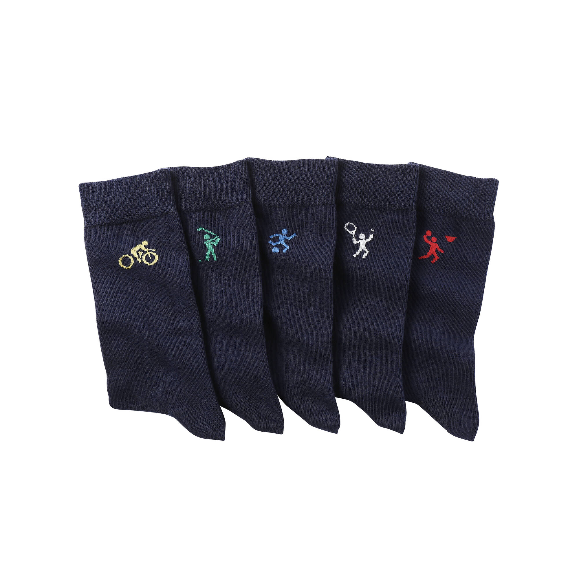 Mi-chaussettes Fantaisie ''sport'' - Lot De 5 Paires - Blancheporte