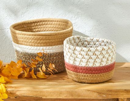 Paniers en corde de coton